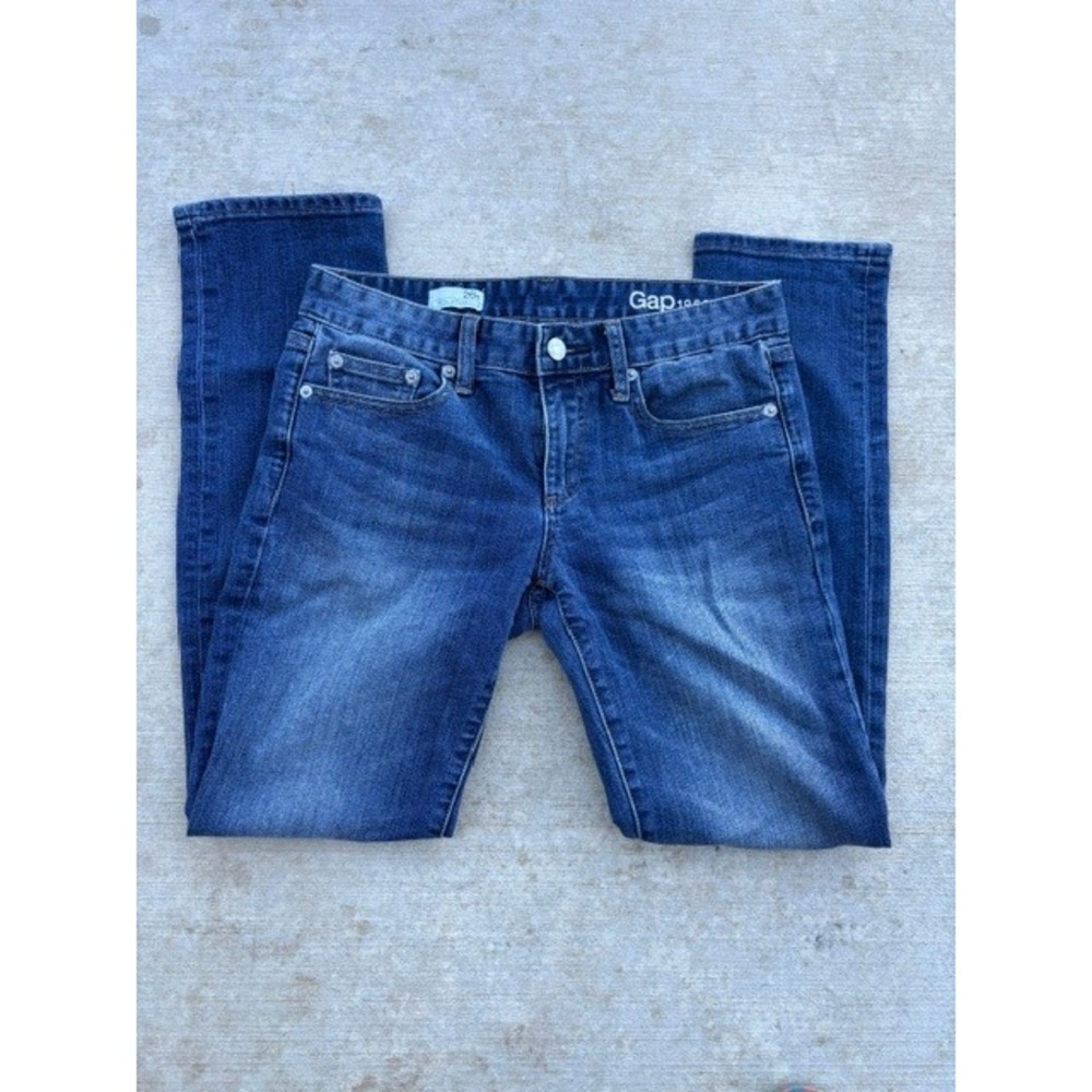 Gap 1969 Real Straight Jeans Womens 26 S Medium Wash Denim Straight Leg Pants